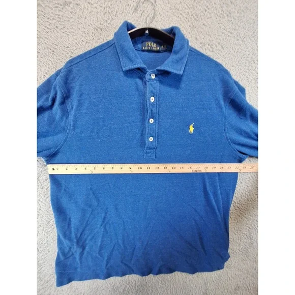 Polo Ralph Lauren Polo Shirt Mens XL Blue Long Sleeve Pony Logo Preppy Classic - Picture 2 of 8